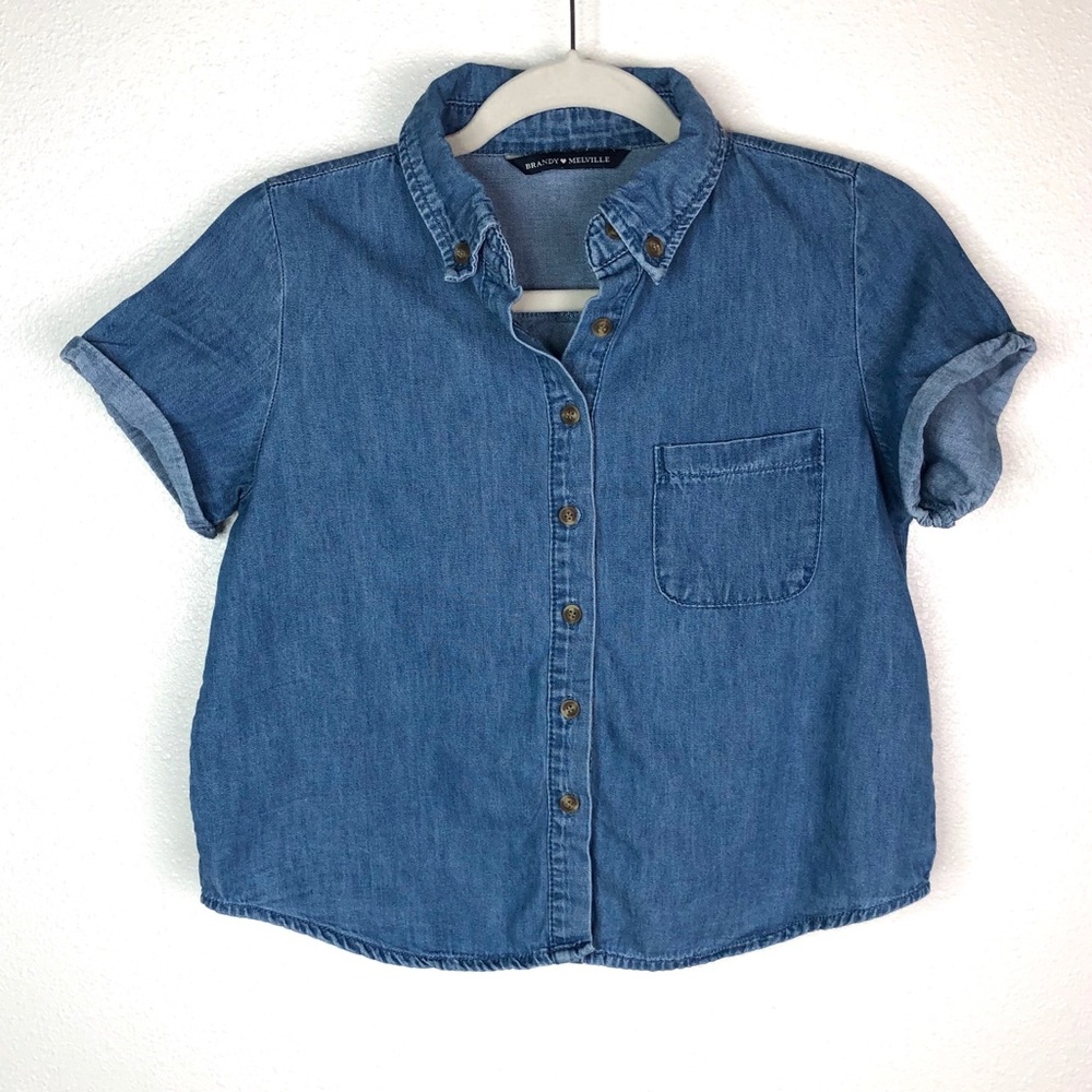 Brandy Melville Denim Crop Top